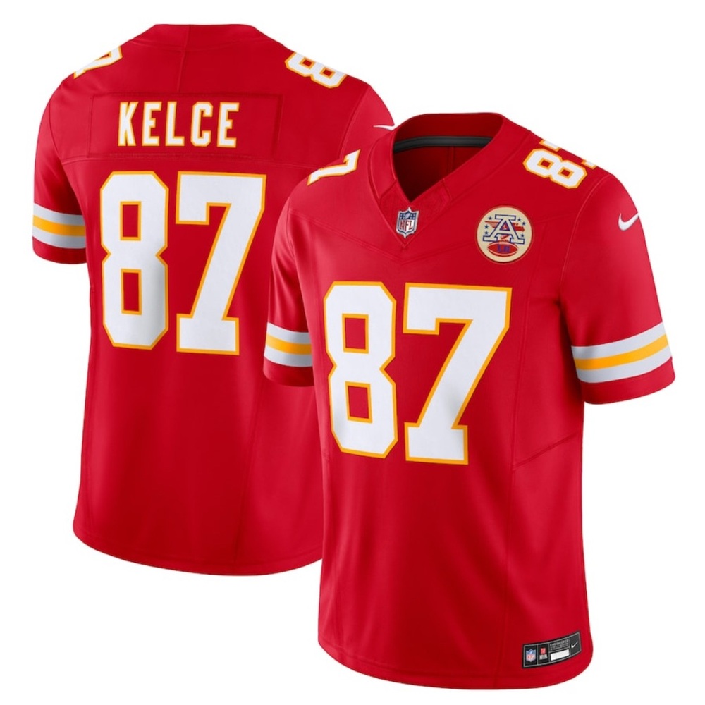 Men's Kansas City Chiefs Travis Kelce Nike Red Vapor F.U.S.E. Limited Jersey